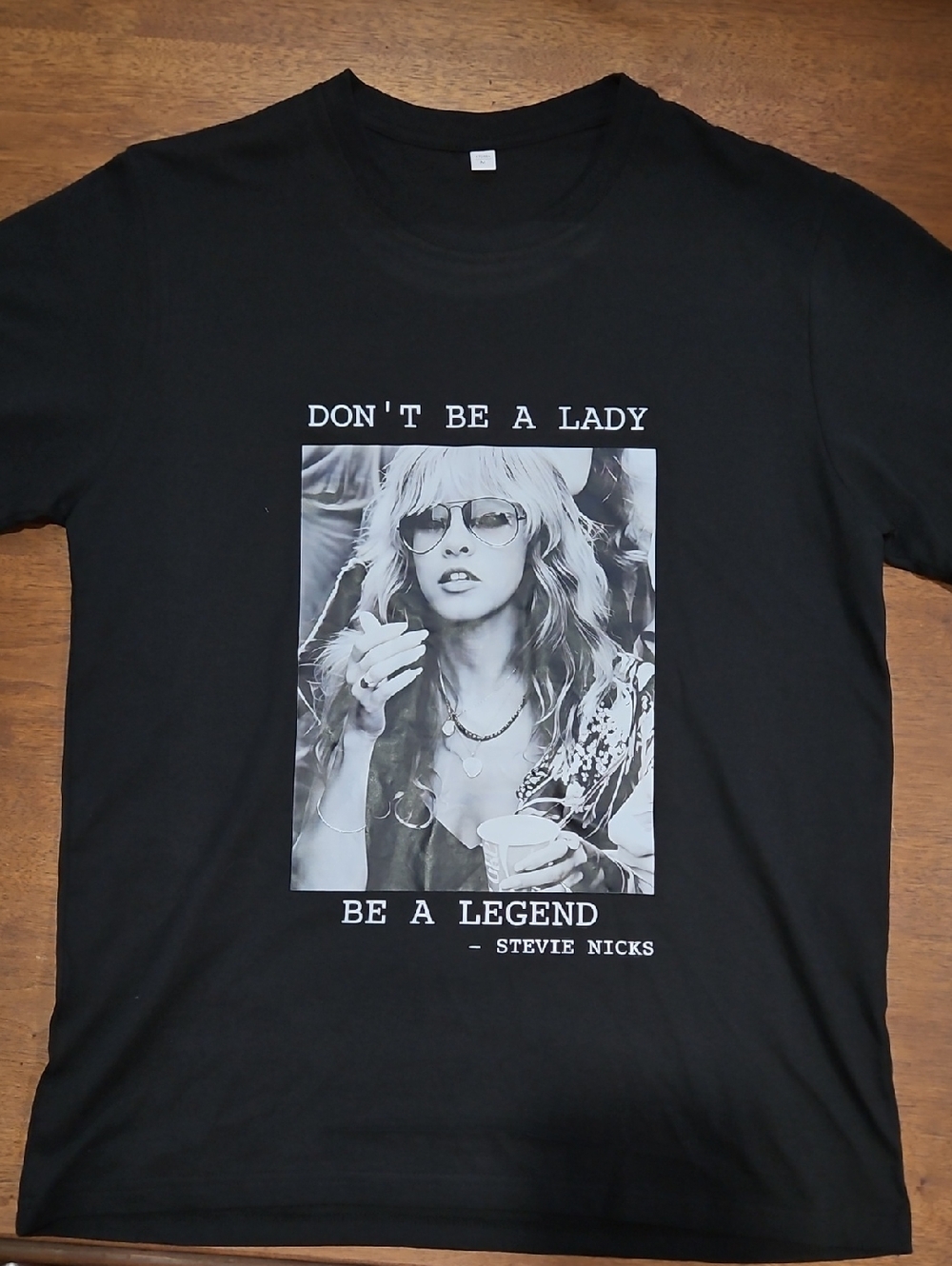 Black Graphic Tee "Don't Be A Lady - Be A Legend"